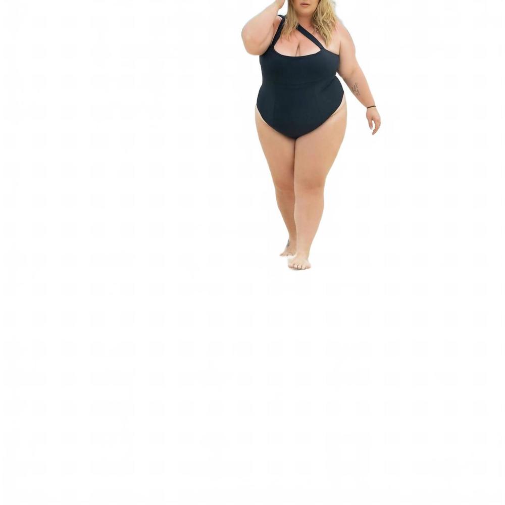 NEW NOMADS wave one piece swimsuit - plus in black